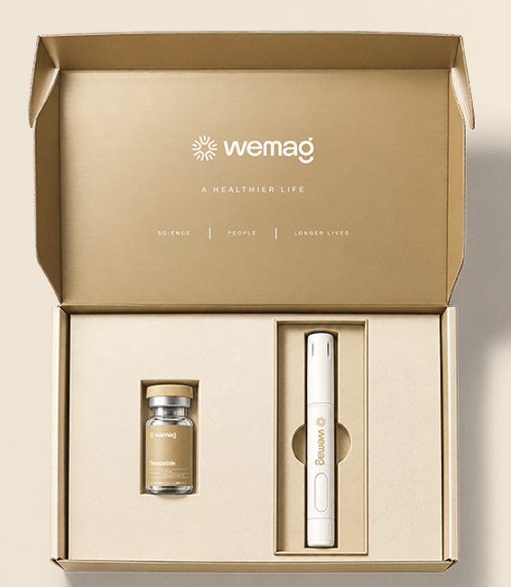 Medicamento Wemag apresentado em embalagem própria